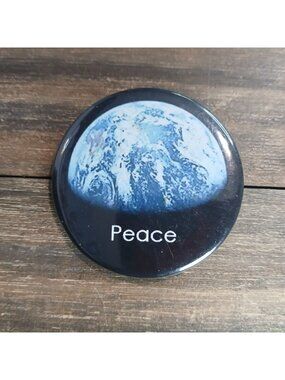Vintage Peace Earth Pin World View Activist Lapel Bag Gear